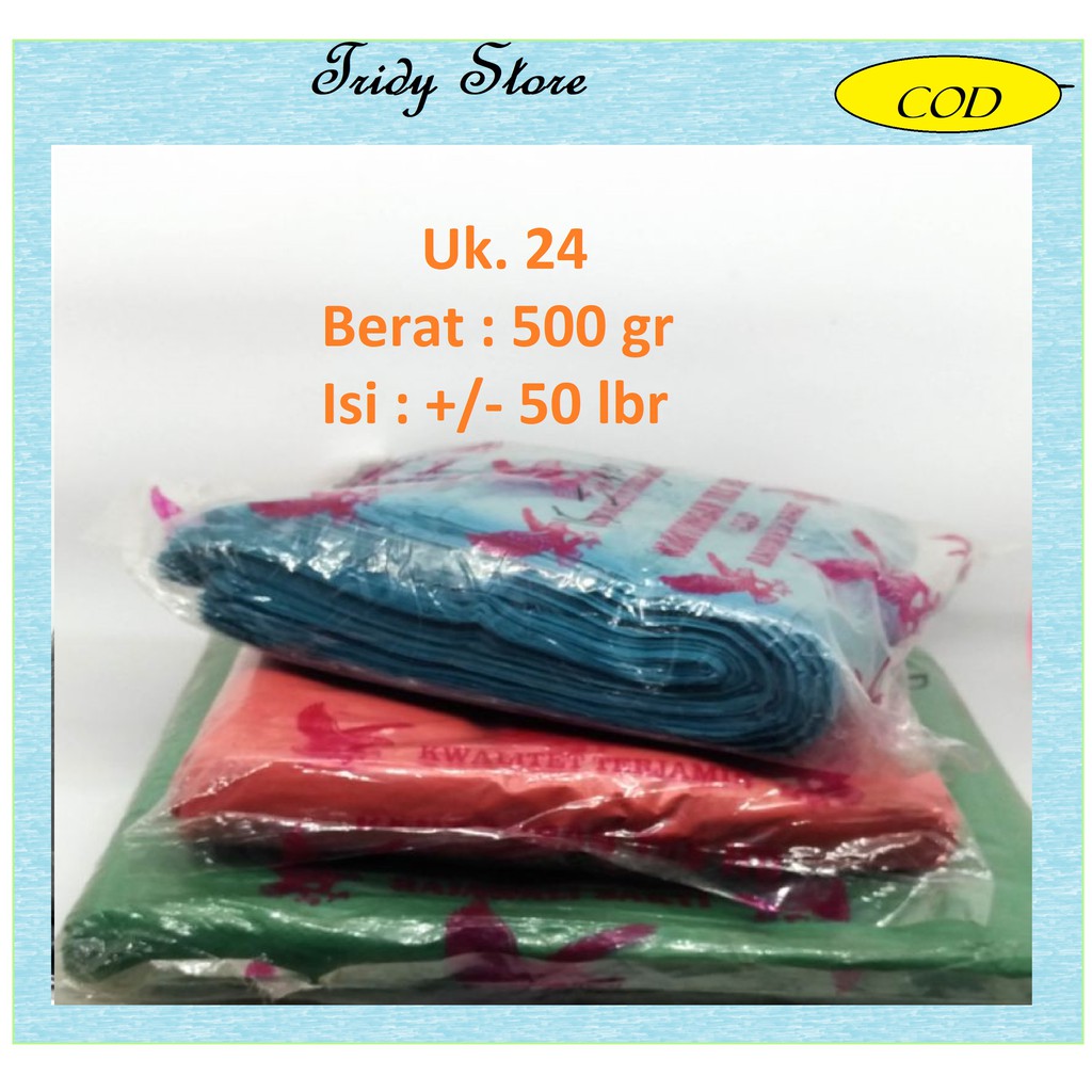 Kantong Plastik Kresek 3 kg, Warna Uk. 24 Assoy belanja biasa asoy packing asoi kemas asoy belanja