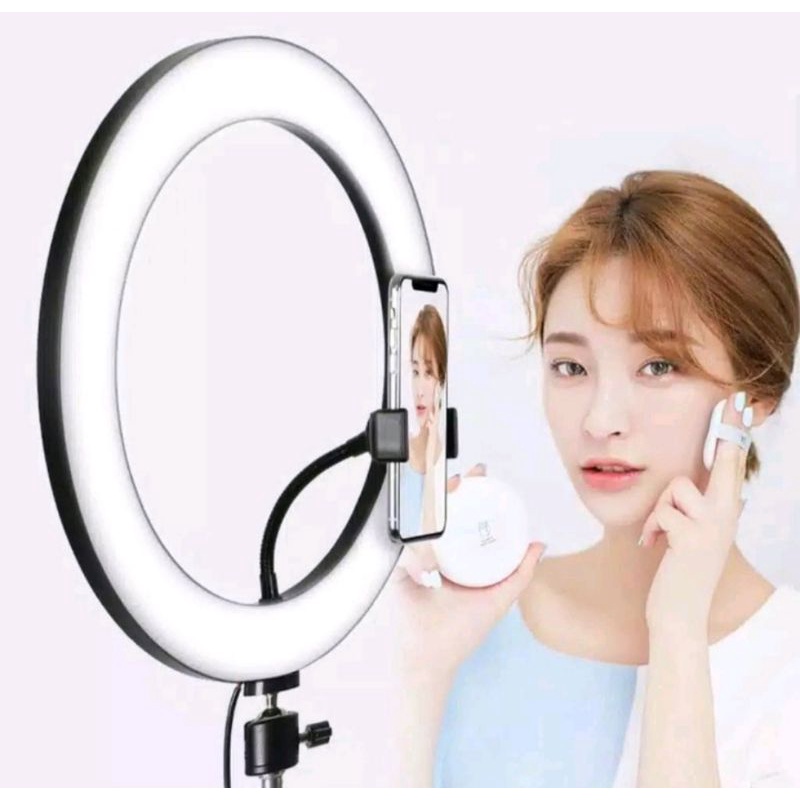 0Ringlight Ring Light Lampu Selfie 26cm Besar LED Holder HP