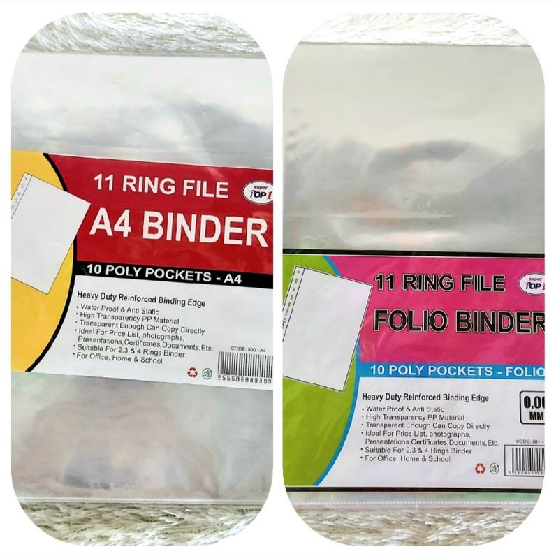 

(10lbr)Plastik Binder Folio/A4 Pop1