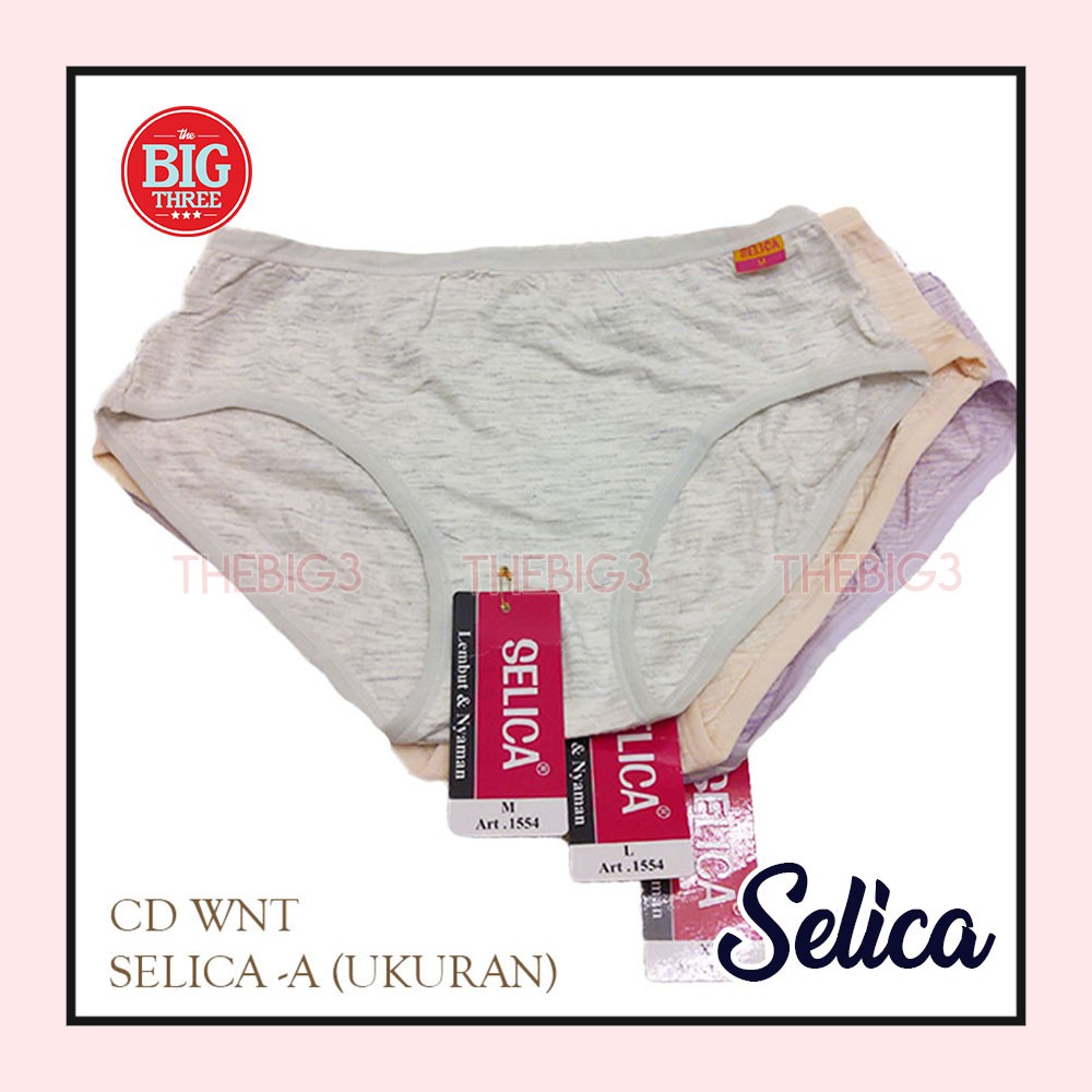 SELICA Celana Dalam Katun Wanita - CD ukuran M L XL Lembut Nyaman - CD WNT SELICA-A 1554 - thebig3