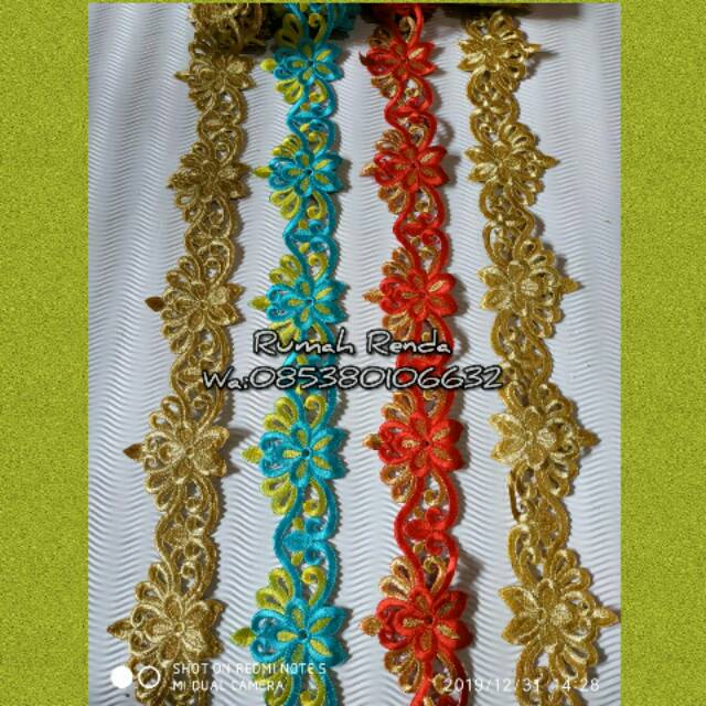 Renda roll meteran murah / renda bordiran murah / renda meteran murah