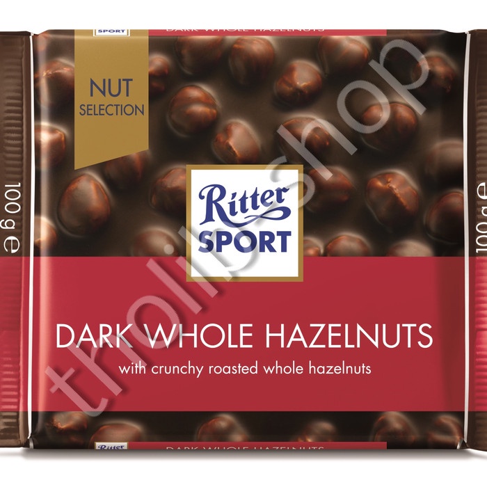 

Ritter sport chocolate dark whole hazelnut 100 gram