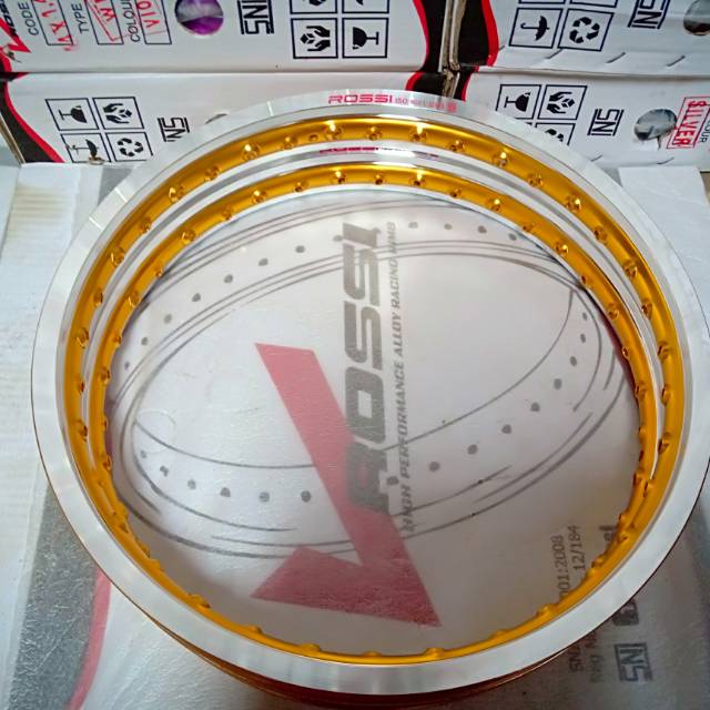 Velg Rossi two tone silver gold uk 160/160x17