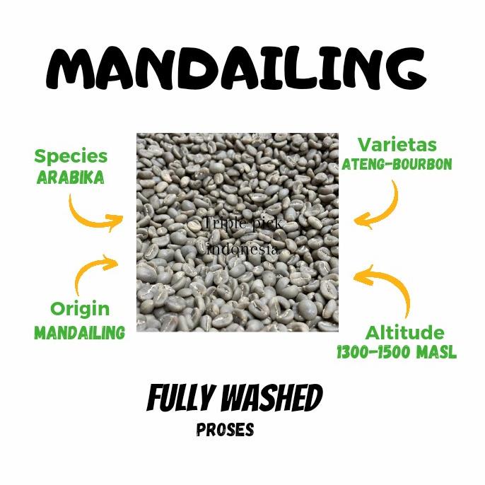 

green bean / biji kopi arabika mandailing - Dryhull