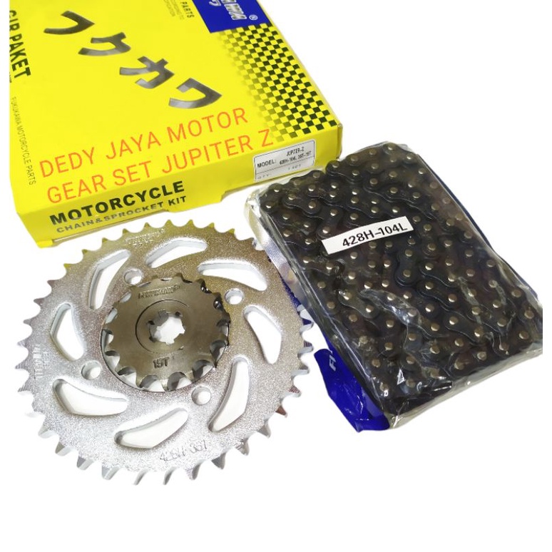 GEAR SET GIR SET JUPITER Z, VEGA KOTAK ORIGINAL FUKUKAWA GENUINE PARTS