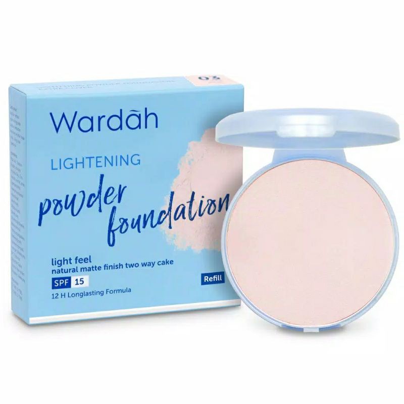 [Refill] Wardah Lightening Powder Foundation Two Way Cake Light Feel