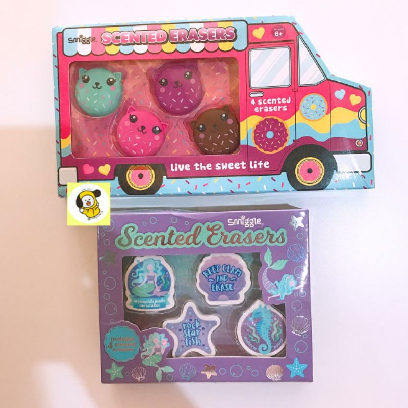 

SMIGGLE SCENTED ERASERS BOX X4 - PENGHAPUS SMIGGLE