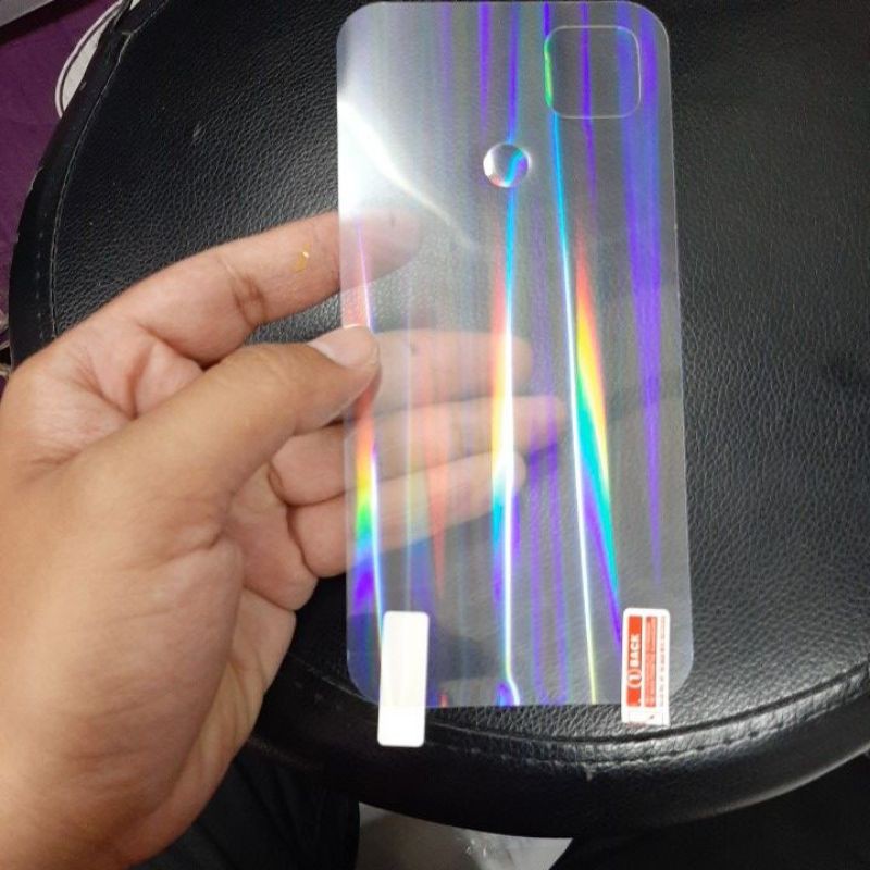 REDMI 9C 9 9A NOTE 9 PRO NOTE 9 NOTE 8 NOTE 8 PRO ANTI GORES BELAKANG SKIN BACK AURORA GARSKIN MOTIF PELANGI ANTI JAMUR TRANSPARAN BACK PLASTIK