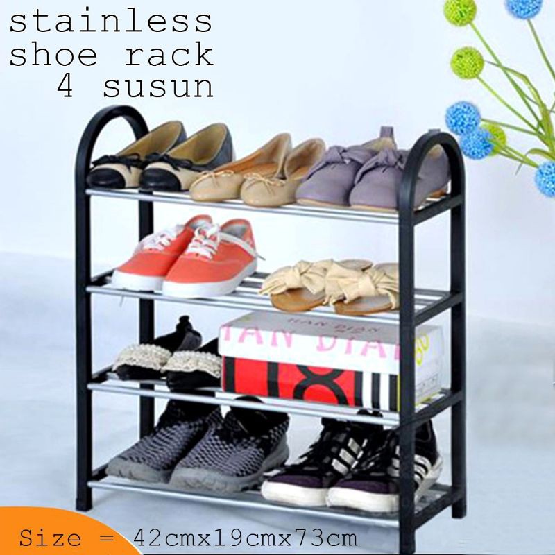 RAK SEPATU STAINLESS 4 SUSUN K6196