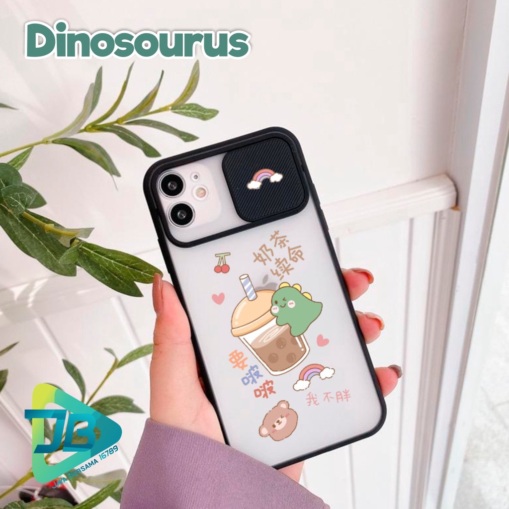 SOFTCASE SLIDE KAMERA DINOSAURUS OPPO VIVO SAMSUNG XIAOMI REALME IPHONE ALL TYPE JB4935