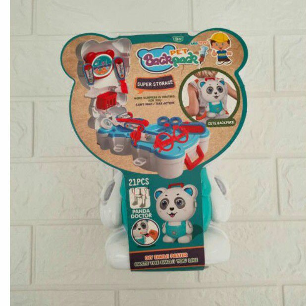 Pet Backpack Panda Doctor / Mainan Anak-Anak Dokter