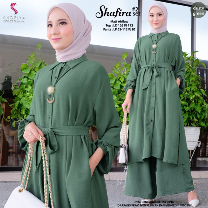 Setelan Wanita Jumbo Shafira #2 Set Original by Shofiya Bigsize / One Set Jumbo Premium Berkualitas-1