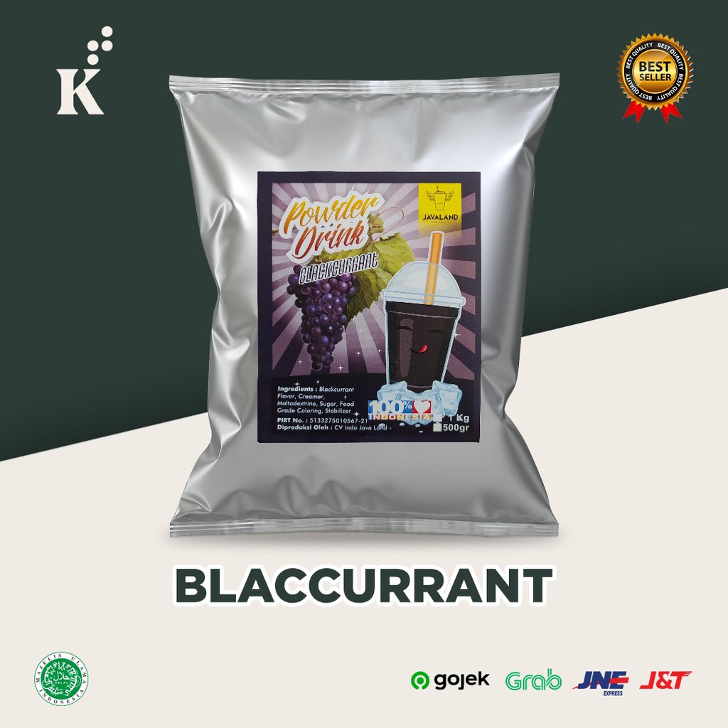 Bubuk Minuman Bubble Powder Drink rasa Blackcurrant ORIGINAL 1kg JAVALAND