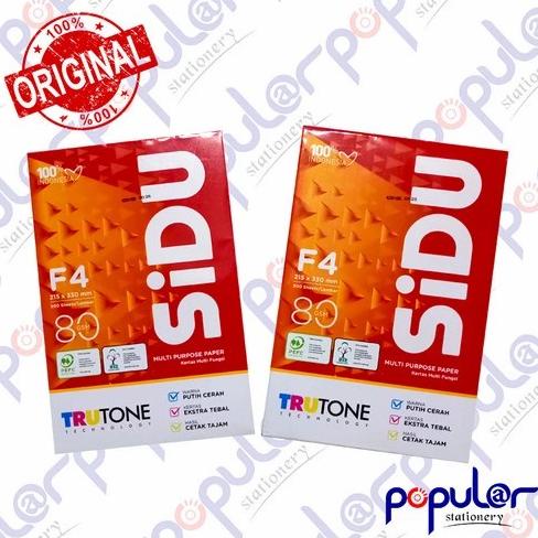 

@#@#@#] Kertas HVS Sinar Dunia (SIDU) F4 80 Gr Folio
