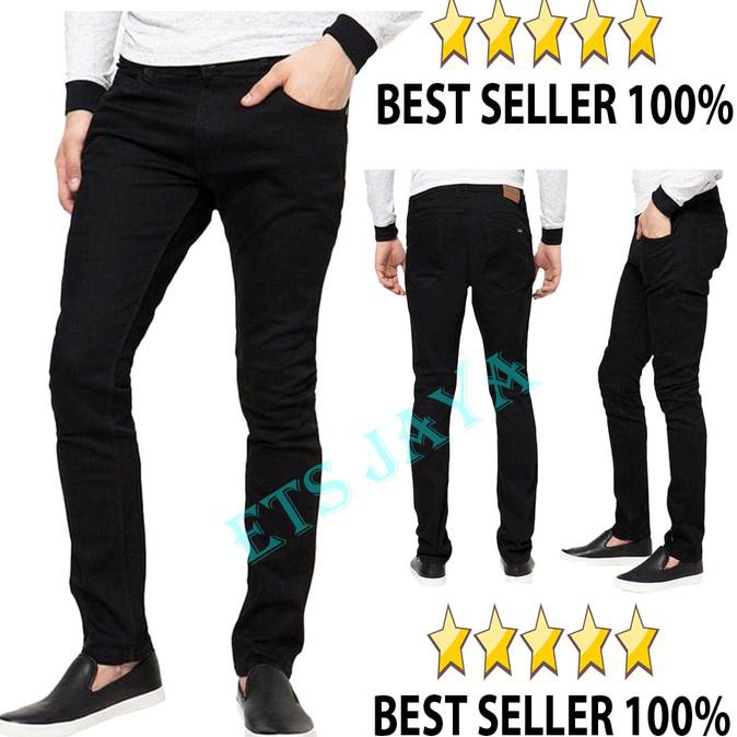Termurah Celana Jeans Hitam Skinny / Slimfit Panjang Pria - Dc - Levis - Lois - Promo Bulan Ini