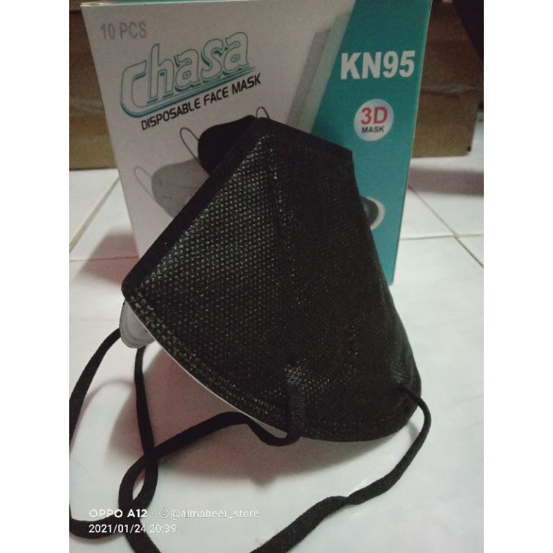 Masker KN95 HITAM HIJAB  CHASA