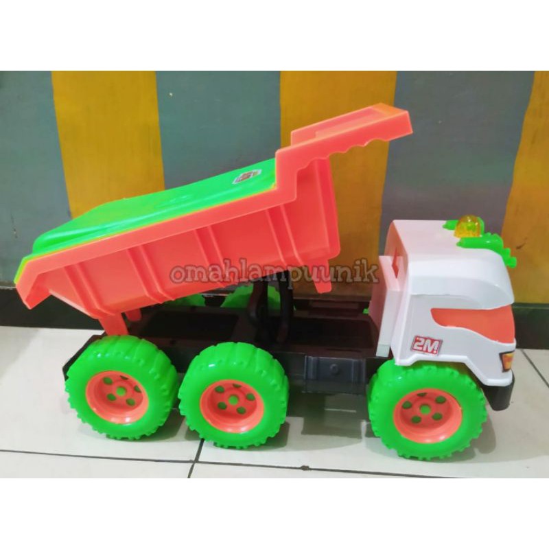 AJ Mainan Mobil Truck Pasir Jumbo Bisa Di Duduki/ Truk Dump Pasir Besar/ Truk Pasir Jomplang Jumbo