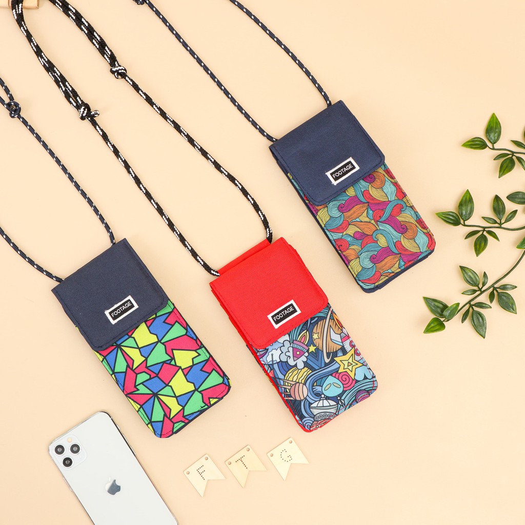 Dompet HP ID Card Holder Hanging Wallet Kalung Gantung Leher Multifungsi Premium Footage