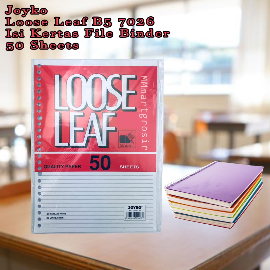 Joyko / Loose Leaf B5 7026 / Isi Kertas File Binder / 50 Sheets