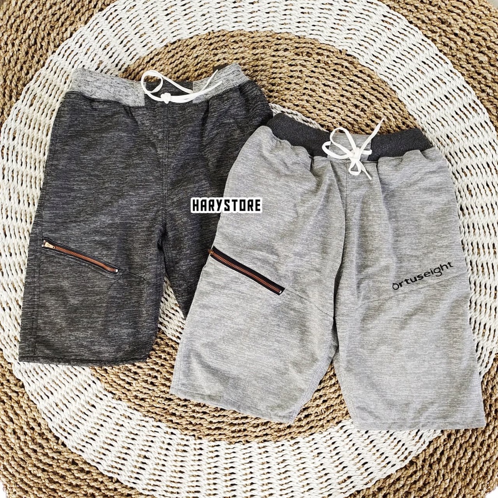 EN 02- Celana pendek santai pria babyteri zipper kombinasi laki laki  kolor rib rip  allsize cowok murah harian Jumbo