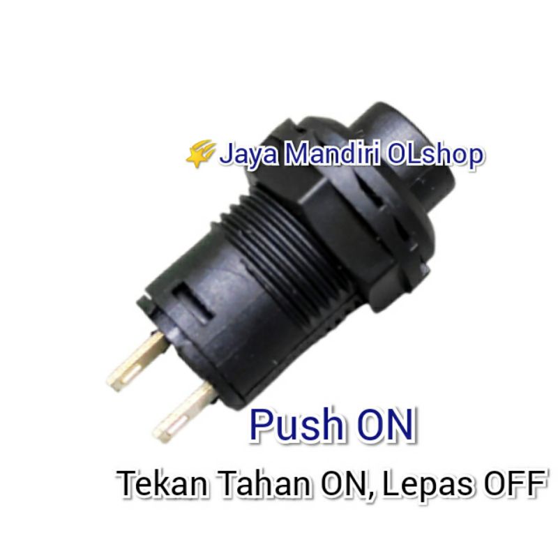 SAKLAR/SWITCH PUSH ON HITAM