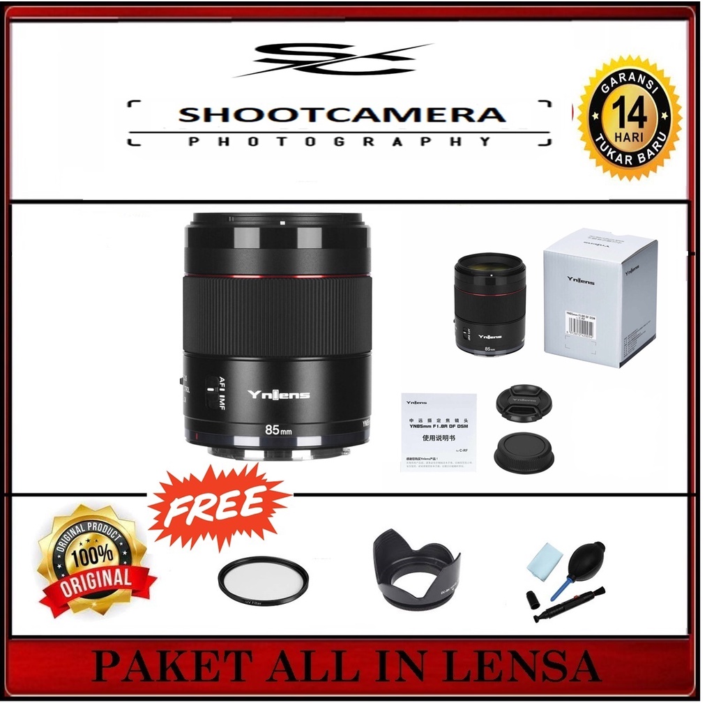 LENSA YONGNUO 85MM F1.8 R DF DSM II FOR CANON RF -LENS YONGNUO 85MM FOR CANON EOS R