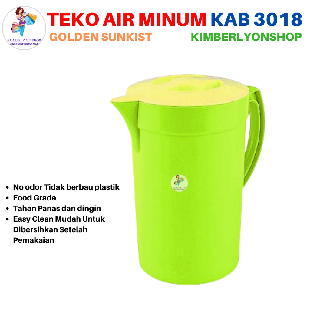 Teko Air Minum Tempat Air Tanpa Saringan KAB 3018 Golden Sunkist