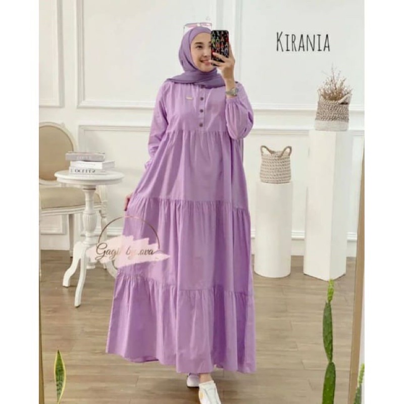 (MSB) GAMIS KIRANIA MAXI MIDI DRESS WANITA REMAJA