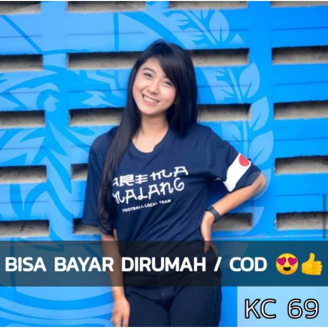  Baju  kaos  Arema malang model tulisan jepang  cewek cowok  