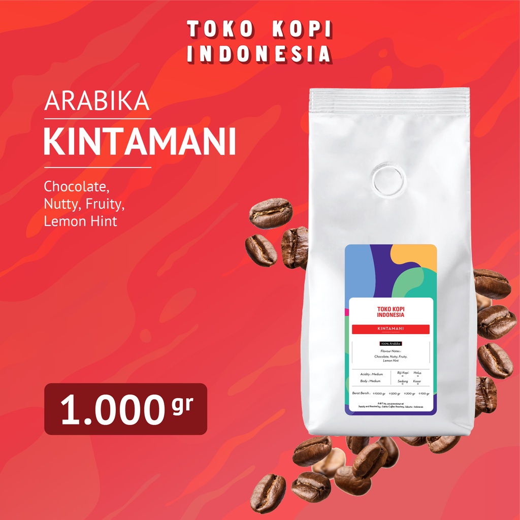 

Biji Kopi Bubuk Arabika Bali Kintamani Arabica Coffee Roast Beans 1Kg