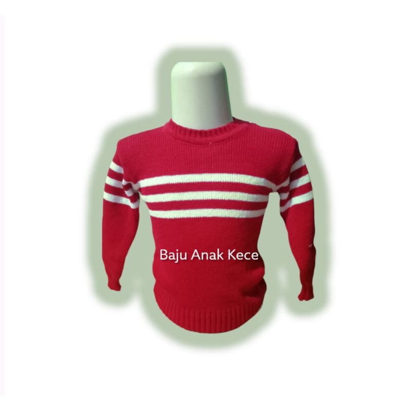 Sweater Rajut Anak Salur 3 Usia 1 2 3 Tahun Sweater Rajut Anak Masa Kini