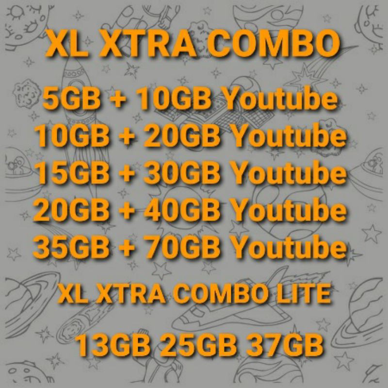 XL Xtra Combo dan Combo Lite 10GB 15GB 20GB 25GB 37GB Kuota Internet