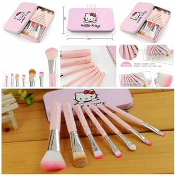 KUAS MAKE UP BRUSH / KUAS MAKE UP HELLO KITTY 7 IN 1