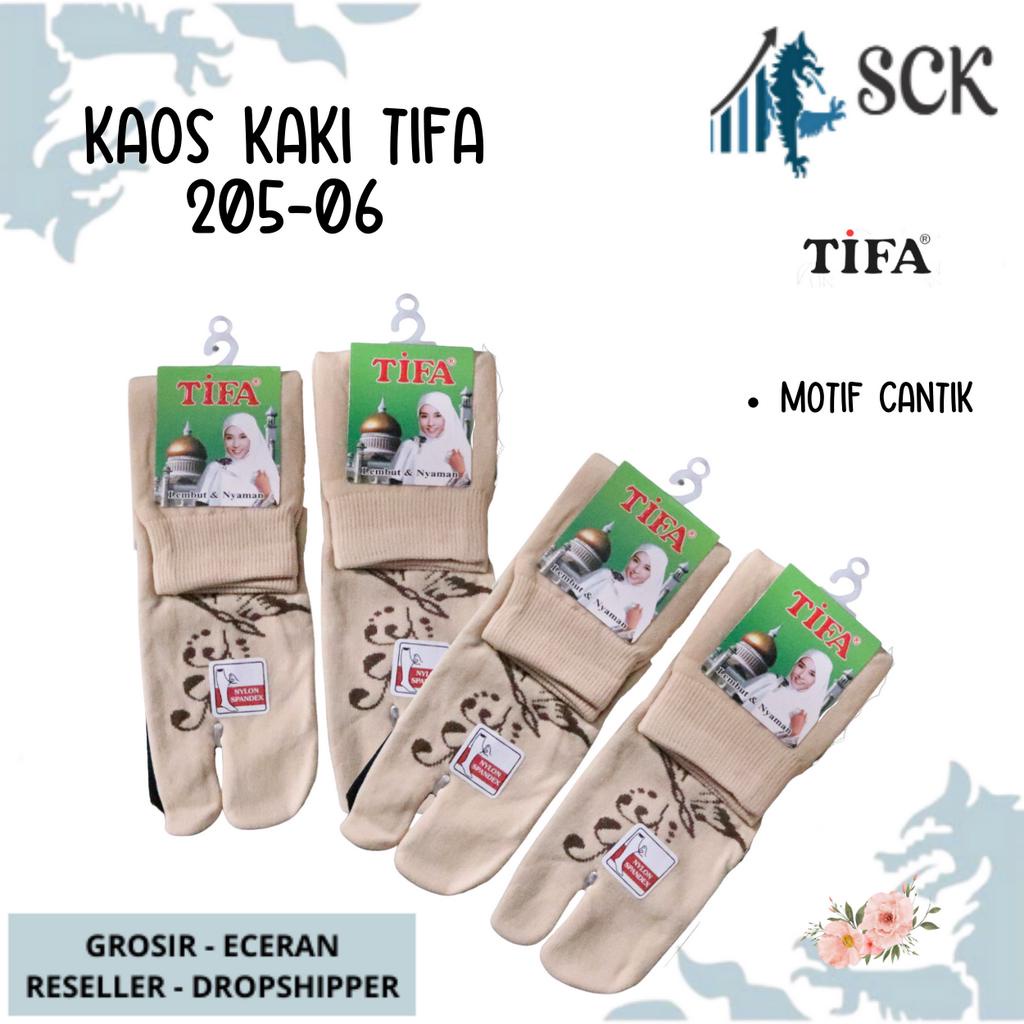 Kaos Kaki Wanita TIFA 205 06 MOTIF Betis MUSLIM WARNA MUDA / Kaus Kaki Perempuan Muslimah Betis 2 Jari – SCK