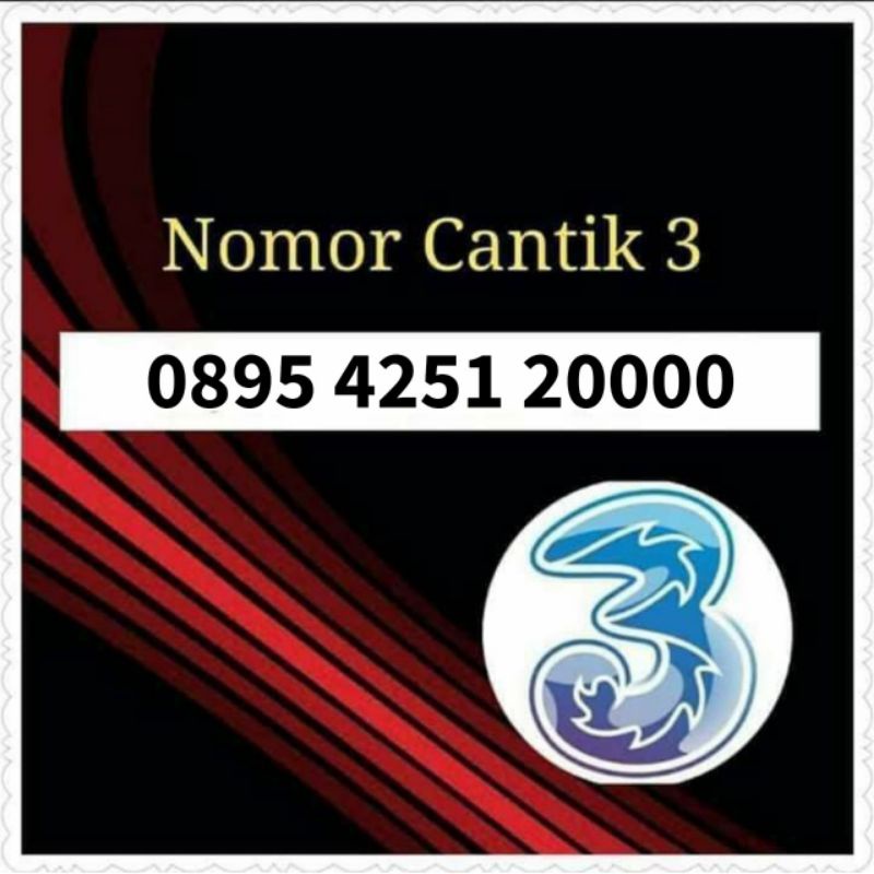 nomor cantik tree kartu perdana tree 3 cantik kwartet 0 0895425120000