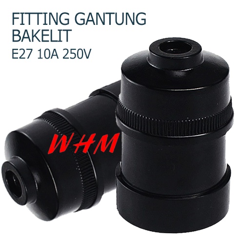 FITTING/DUDUKAN GANTUNG BAKELIT E27 10A 250V BAHAN TEBAL SNI