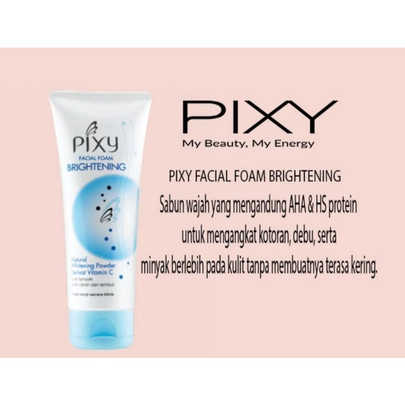 Pixy Facial Foam Brightening Natural Whitening Powder &amp; Derivat Vitamin C