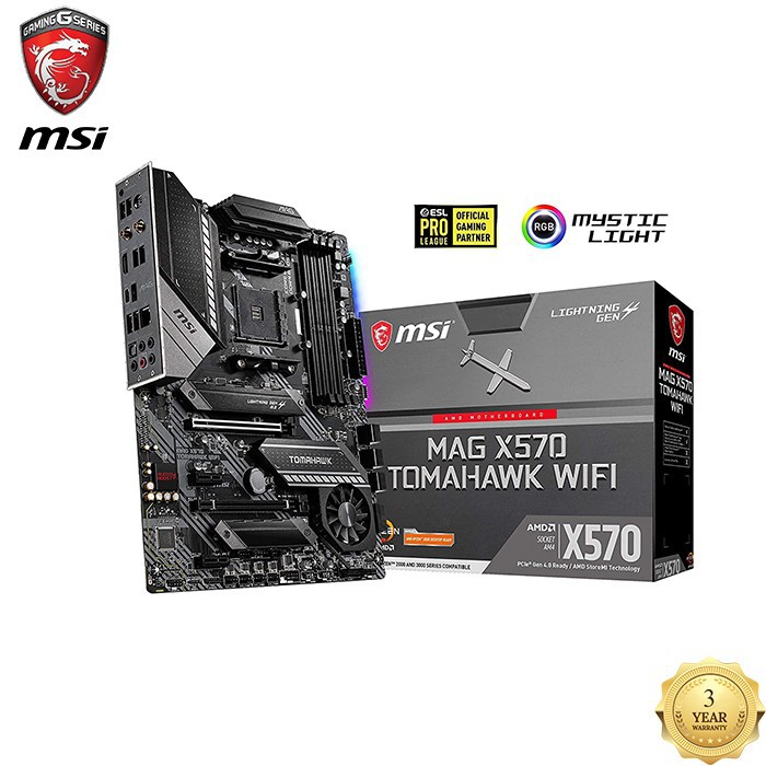 Motherboard MSI - MAG X570 TOMAHAWK WIFI Ryzen AM4 ATX Form Factor