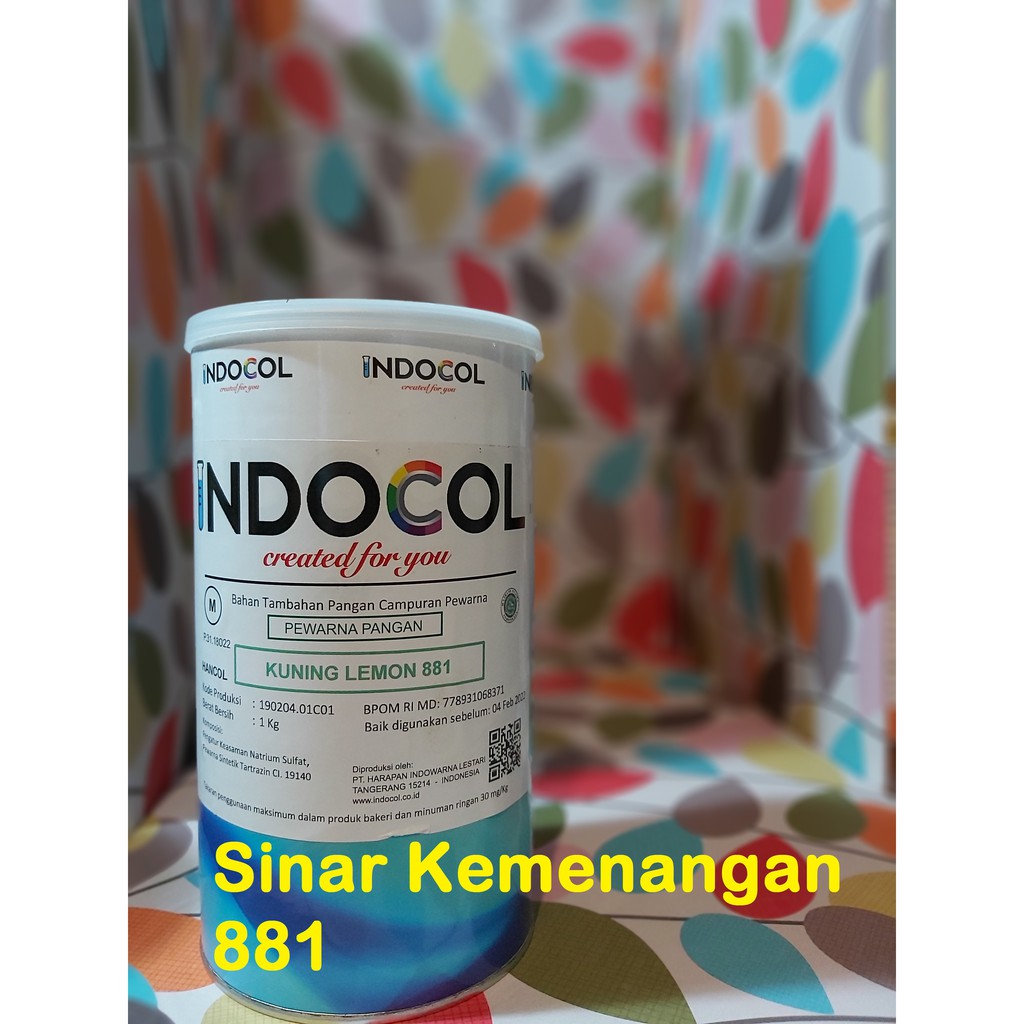 

Pewarna makanan INDOCOL Lemon Yellow 881 / Kuning Lemon; 1 kg