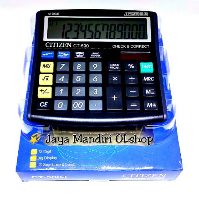 CALCULATOR CITIZEN CT-500J 12 DIGIT / KALKULATOR CT-500J