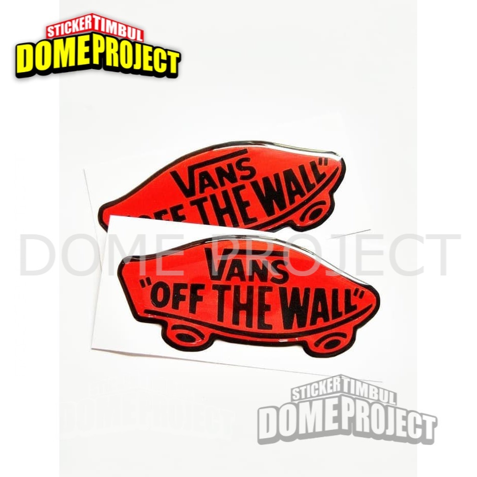 STIKER MOTOR EMBLEM VANS OFF THE WALL STIKER RESIN TIMBUL LENTUR STICKER MOTOR