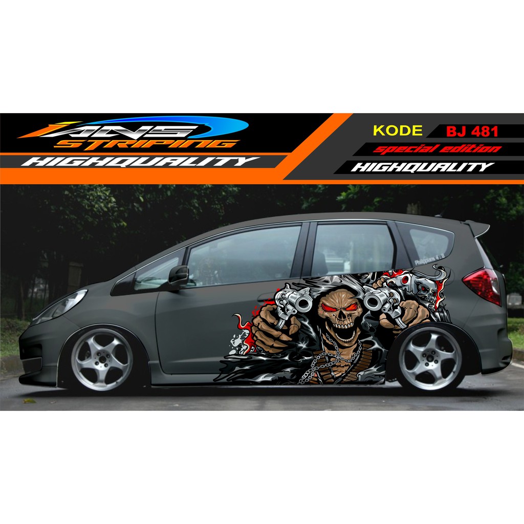 DECAL STICKER MOBIL BRIO, JAZZ, YARIS, AYLA, SWIFT / STIKER MOBIL TERBARU / VARIASI STICKER MOBIL