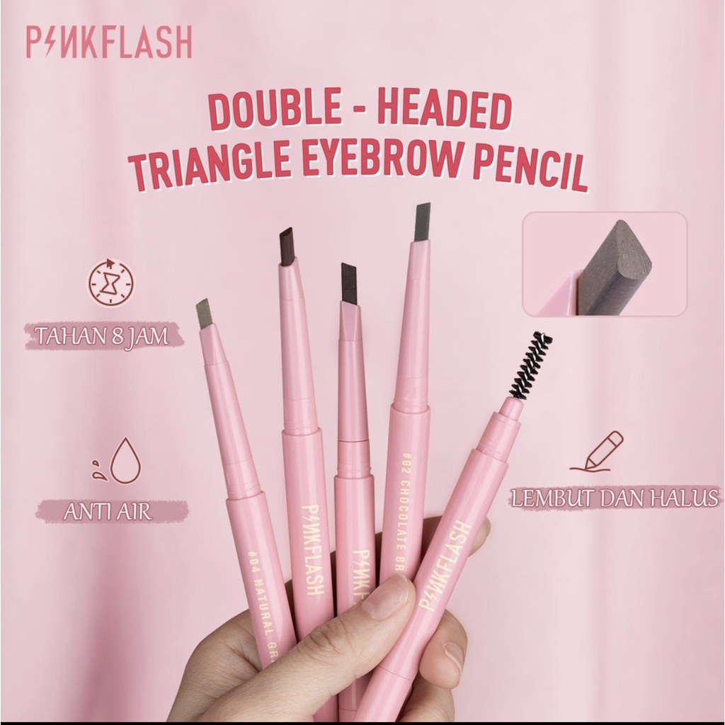 PINKFLASH OhMyEmoji Automatic Eyebrow Pencil Tahan Air Pigmen Pensil Alis