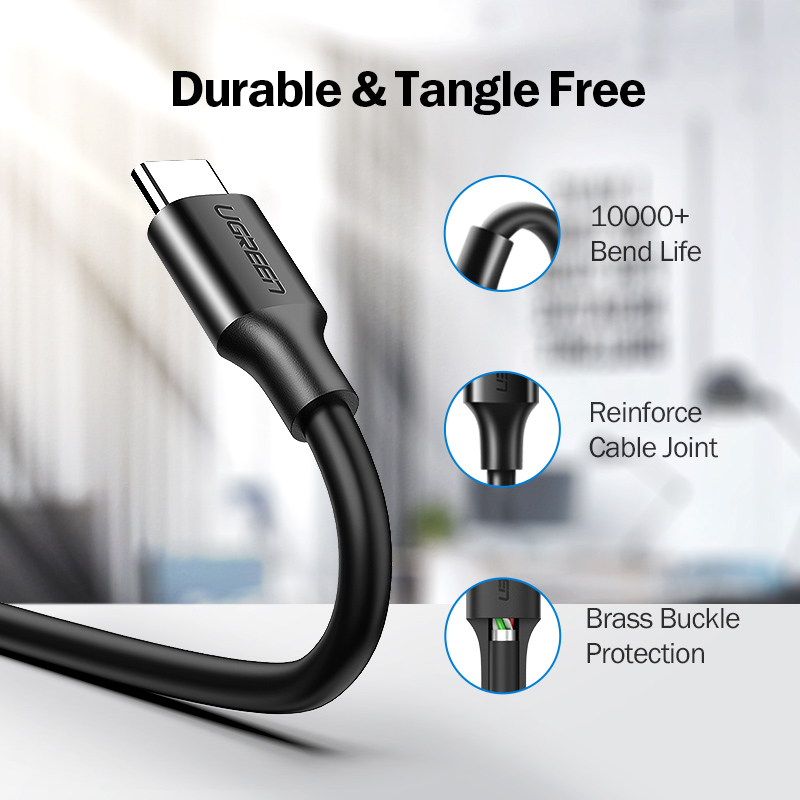 UGREEN Type C 3A Fast Charging Data Cable USB C Mobile Phone Charging Cable Fast Charging