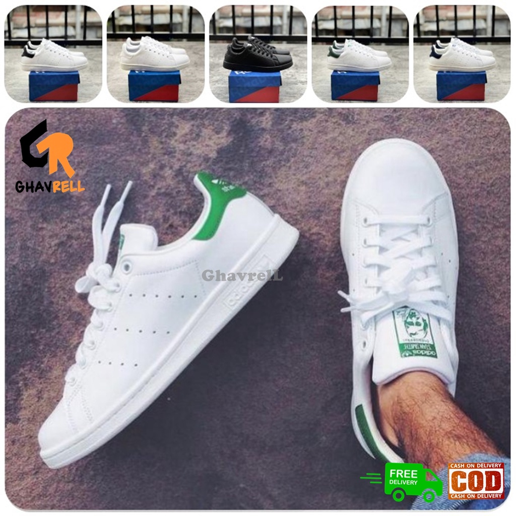 Sepatu Putih Wanita Pria Sneakers Tali Premium - Sepatu Sekolah Putih Polos Casual Import