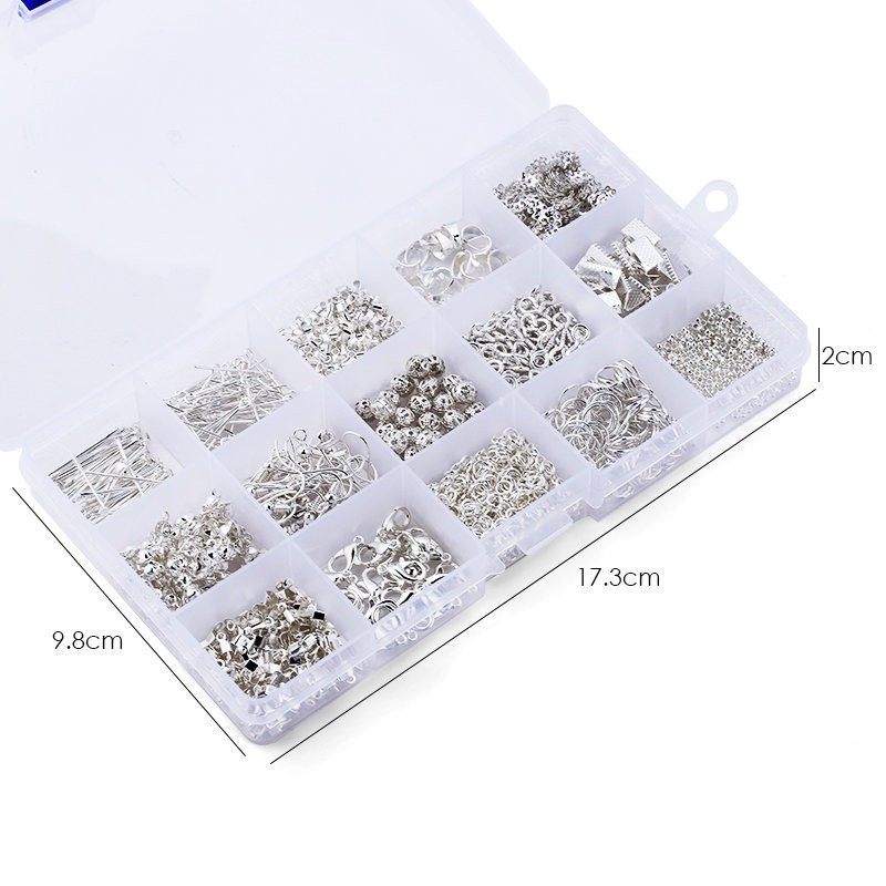 A Set Alloy Making Kit Tools Kit Kawat Tembaga Spacer Beads Crimp Beads Earring Hooks Handmade Craft