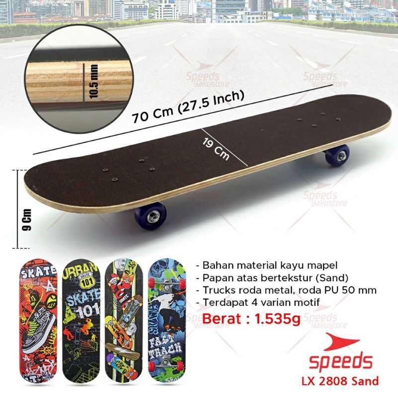 SKATEBOARD FULLSET DEWASA MOTIF KEREN/SKATEBOARD GRIPTAPE ALAS PASIR KAYU STYLE HITS/SKATEBOARD PAPAN UKURAN L