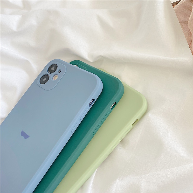 Casing Soft TPU Case for iPhone 7 8 Plus 6 6S 11 12 Pro Max X XR XS SE 2020 Straight Cube Cover Witeh Apple Logo