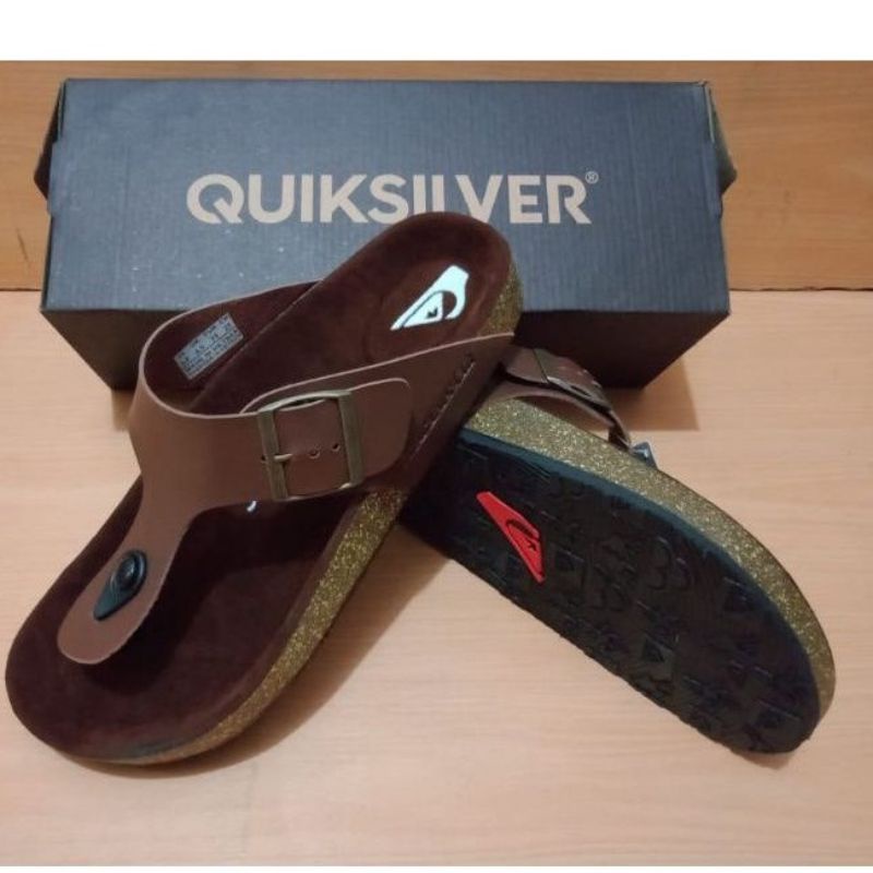 Sandal kulit original murah Quiksilver sendal jepit premium pria wanita