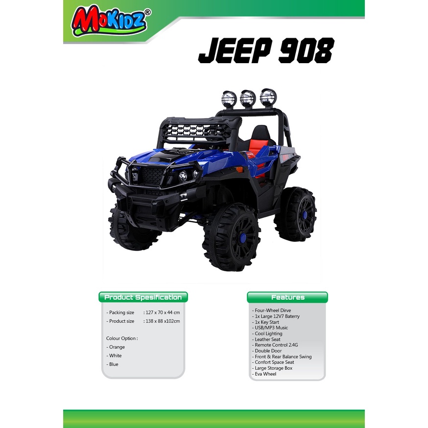 Mobil Accu Yotta Jeep 908 - Kapasitas 7AH